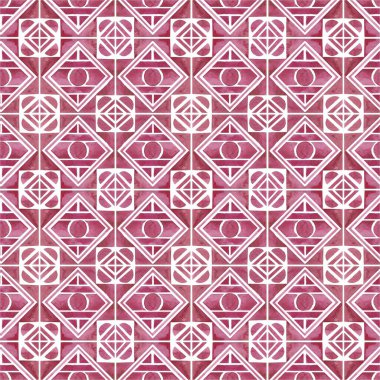 Üçgenlerin suluboya geometrik süsü, yarım daireler ve zengin şarap rengi daireler. Tekstil, davetiye, dekor ve şaraphane için ideal bir süs..