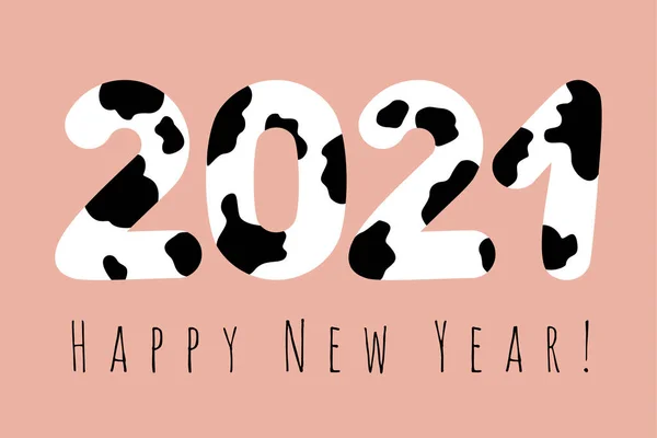 Feliz Ano Novo 2021 Ano Novo 2021 Conceito Decoração Festiva —  Vetores de Stock
