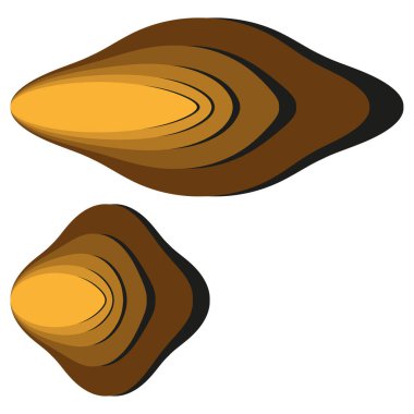 Organik pürüzsüz şekiller. Sarı kahverengi elementler. Soyut sıvı formları. Vektör izole tasarım. EPS 10.