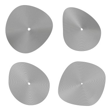 Soyut çizgi deseni. Dalgalı doğrusal tasarım. Organik sıvı formu. Vektör sanat illüstrasyonu. EPS 10.