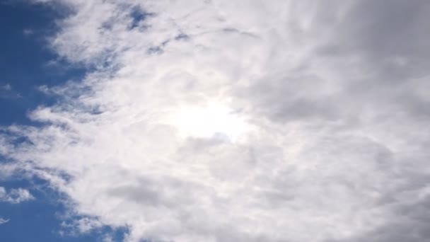 Dunkle Regenwolken ziehen am verdunkelten Himmel auf. schöne Natur Hintergrund. Wetterkonzept. Zeitraffer aus nächster Nähe — Stockvideo