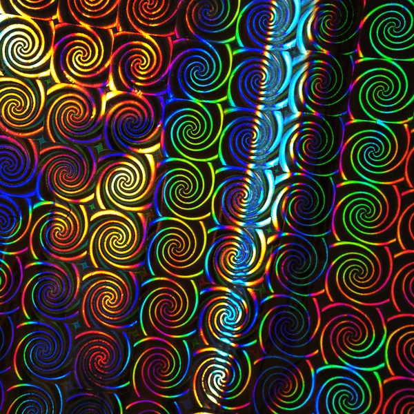 Achtergrond van de holografische abstracte folie. Trendy creatieve hologram kleurovergang regenboog. Bovenaanzicht, plat lag — Stockfoto