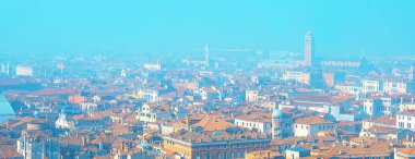 Venedik yukarıdan. Venedik, İtalya Hava görünümünü. Venedik şaşırtıcı cityscape Adaları ile.