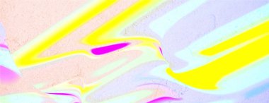 Somut arka plan üzerinde soyut neon renkli akışkan sanat.