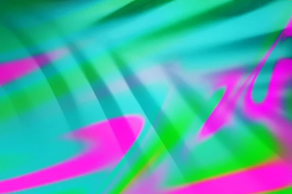 Vista dall'alto di verde ombra foglia di palma tropicale in trendy duotone neon colorato sfondo fluido . — Foto Stock