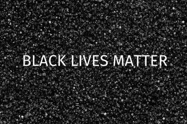Black lives matter background on black and white surface.  clipart