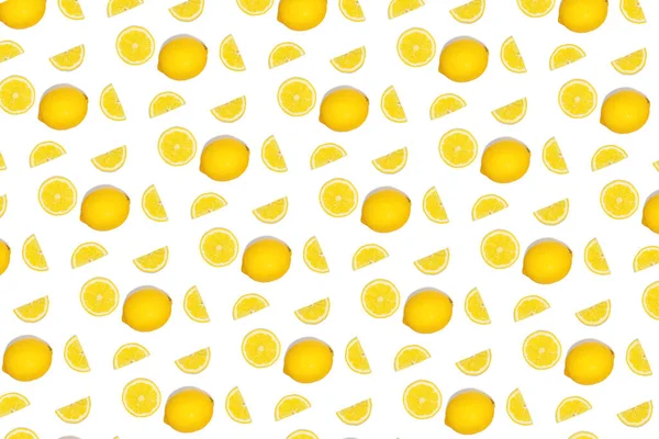 Patrón con frutas de limón. Fondo de equilibrio geométrico abstracto tropical . — Foto de Stock