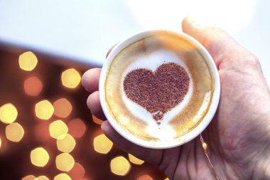 Clipping Path Included. Latte with Heart Design. clipart