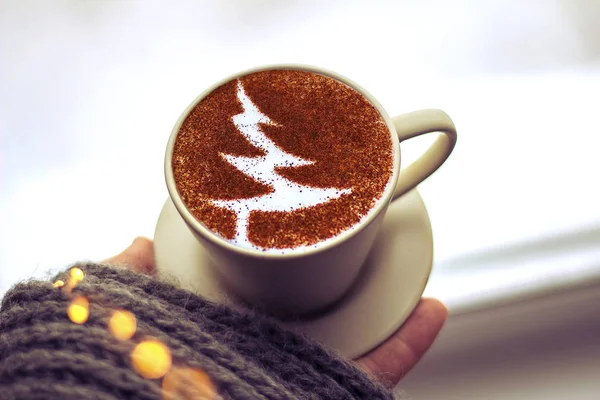 Boże Narodzenie Cappuccino Choinki — Zdjęcie stockowe