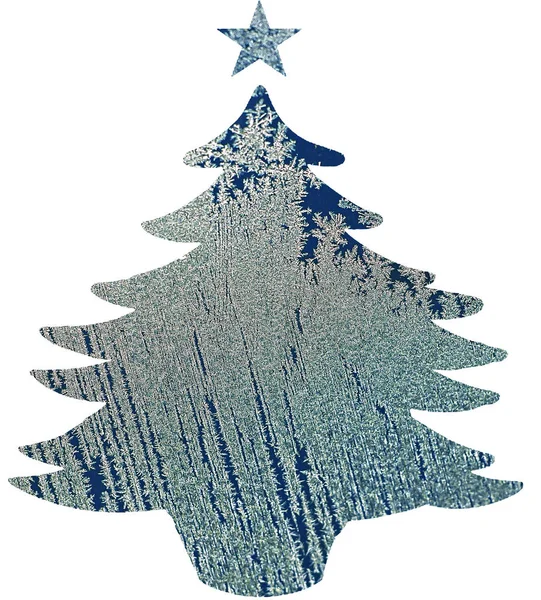 Modello Albero Natale Con Texture Naturale Isolato Sfondo Bianco — Foto Stock