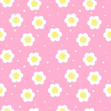 Çiçeksiz Desenli Arkaplan. Vektör İllüstrasyonu