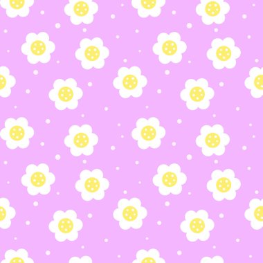 Çiçeksiz Desenli Arkaplan. Vektör İllüstrasyonu