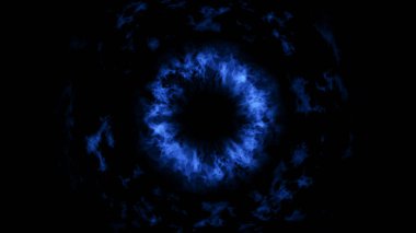 Siyah arkaplanda renkli enerji şok dalgası