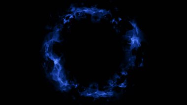 Siyah arkaplanda renkli enerji şok dalgası