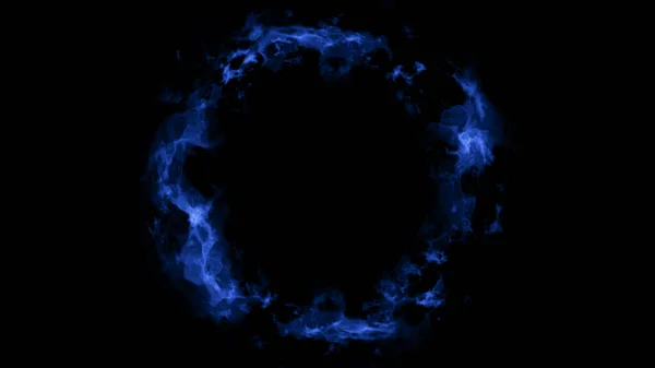 Siyah arkaplanda renkli enerji şok dalgası