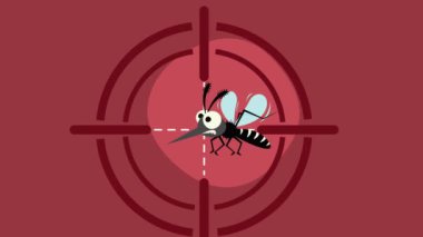 Sinyal, sivrisinek hedefi. Sivrisinekler konsepti kontrol eder. 