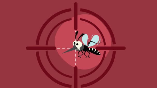 Signaling Mosquito Target Mosquitoes Control Concept — Stock Video