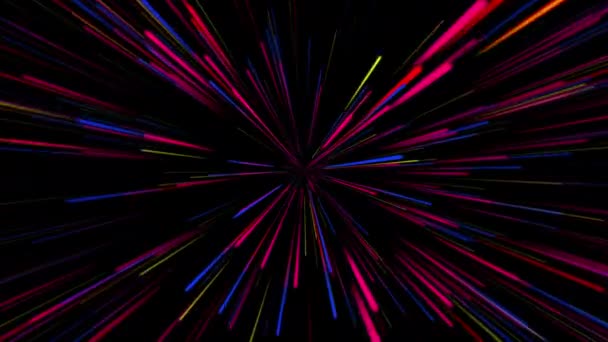 抽象的なカラフルな光爆発の背景 — ストック動画