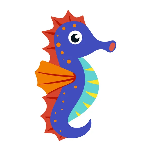 Deniz atı beyaz arkaplanda izole edildi