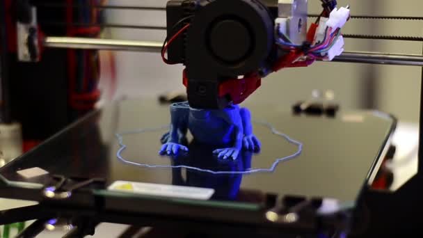 3D-printer werkt close-up — Stockvideo