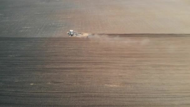 Champ Des Procédés Tracteurs Images Aériennes — Video