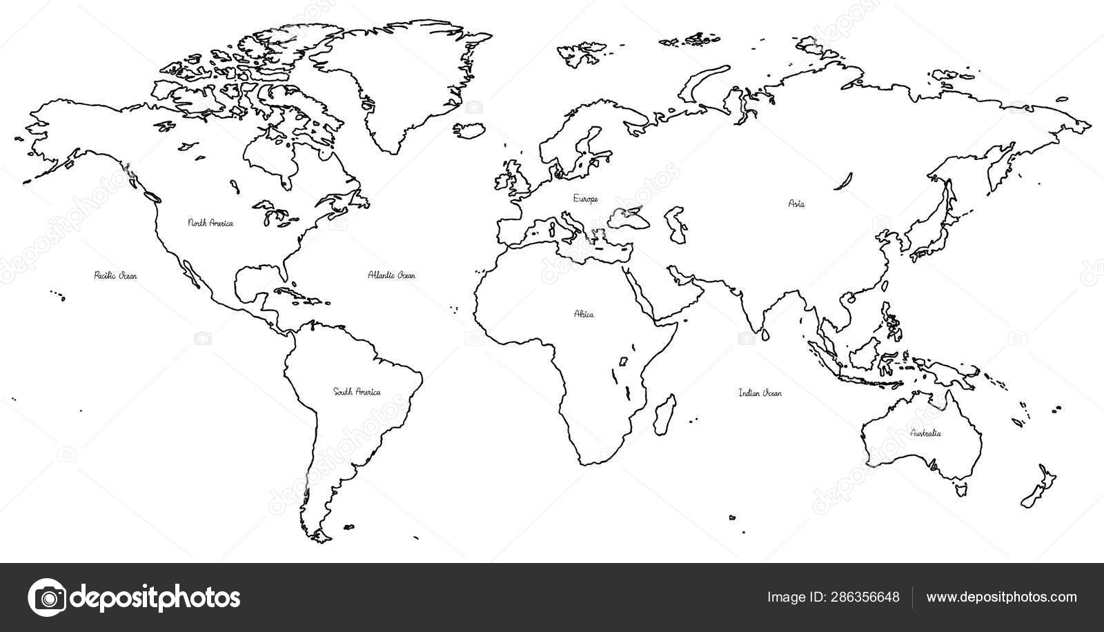 World Map Vector Illustration Hand Drawn Cartoon Art Stock Vector Image by ©.com #286356648 World Map Vector Illustration Hand Drawn Cartoon Art Stock Vector Image by ©.com #286356648