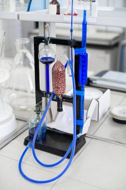 Hempel aygıt. Sabit oksijen gaz analizi. Laboratuvar analiz donanımları. Kimyasal laboratuvar, Züccaciye Mağazaları test tüpleri.