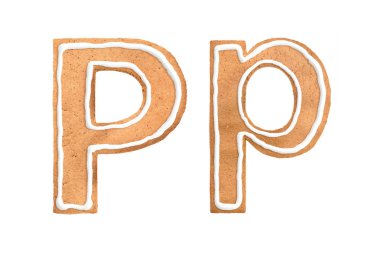 Gingerbread alfabe yazı tipi. Yüksek kalite, gerçek çerezleri harfler. 