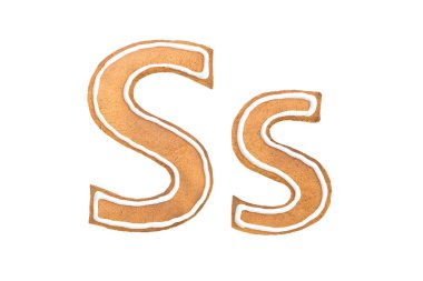 Gingerbread alfabe yazı tipi. Yüksek kalite, gerçek çerezleri harfler. 