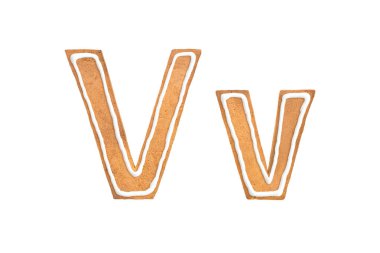 Gingerbread alfabe yazı tipi. Yüksek kalite, gerçek çerezleri harfler. 