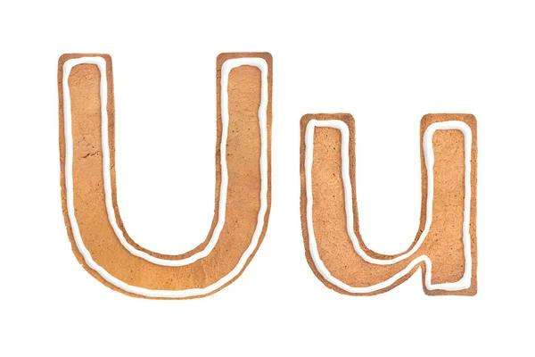 진저 알파벳 글꼴입니다. 높은 품질, 진짜 쿠키 편지. — 스톡 사진