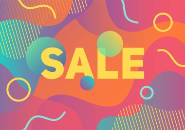 Soyut kağıt renkli arka plan kesilmiş ile Yaz satış afiş