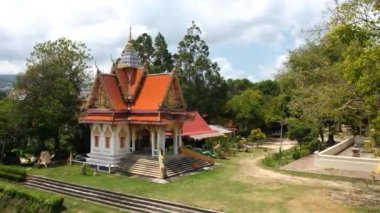 KO SAMUI, THAILAND - 26 Şubat 2020: Budist tapınağı Wat Bo Phuttharam, koh Samui, Tayland