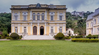 Petropolis, Rio de Janeiro, Brezilya- 17 Mayıs 2018: Brezilya Başkanlarının resmi yazlık evi Rio Negro Palace ziyarete açık