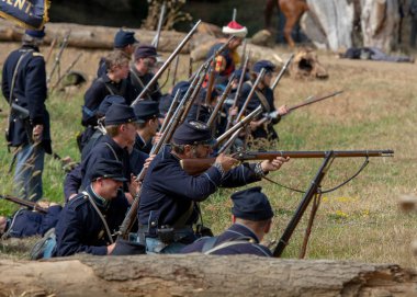 Duncans Mills'te iç savaş yeniden canlandırma, Ca, Abd