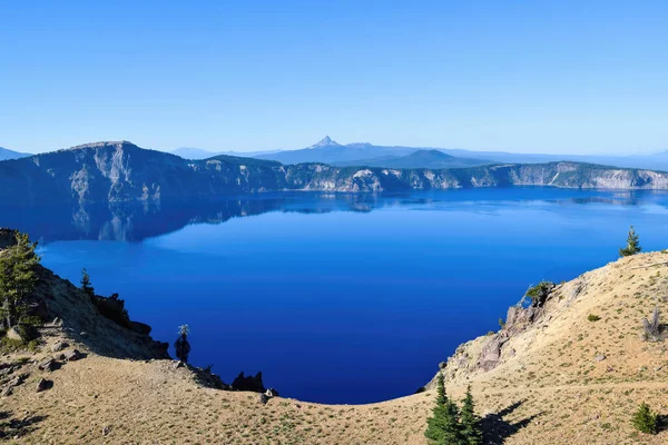 Crater Lake Bailey Llao Rock Diamond Peak Thielsen Guardando Dalla — Foto Stock