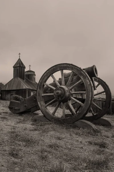 Old Fort Ross Canon Church State Park California Usa Overcast — Stock Photo, Image