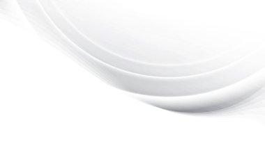 Soyut beyaz ve gri renk, geometrik yuvarlak şekilli modern tasarım çizgileri. Vektör illüstrasyonu.