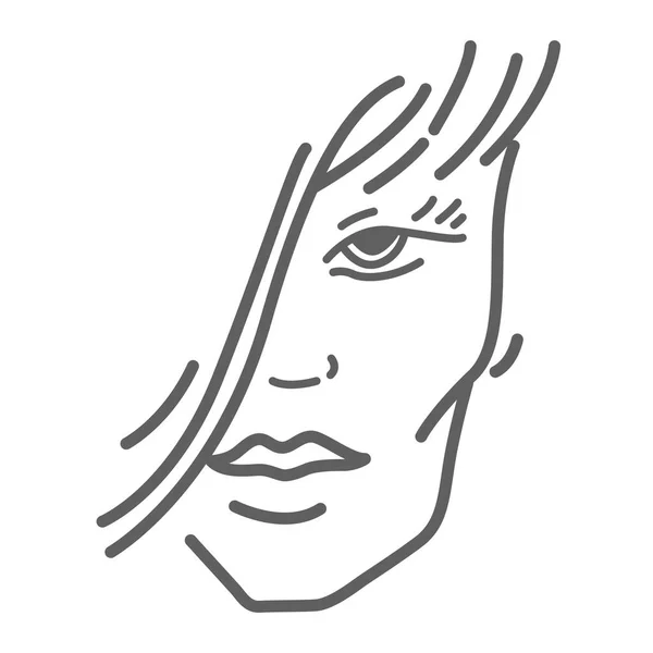 Icône Gribouillage Vectoriel Travesti Isolé Sur Blanc Style Croquis Dessiné — Image vectorielle