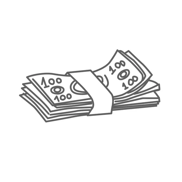 Πακέτο Αφηρημένη Νομίσματος Εικονογράφηση Διάνυσμα Doodle — Διανυσματικό Αρχείο