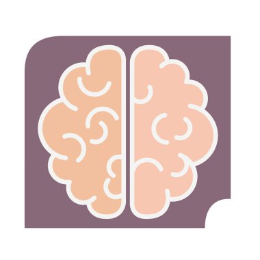 Düz tasarım gradyan stilini simgesinde beyin