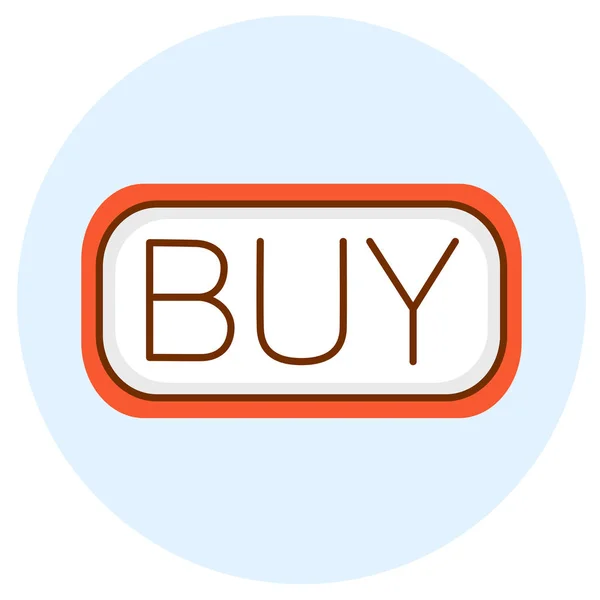 Ikona barevného nákupu, tlačítko nákupu izolované na bílém — Stock fotografie