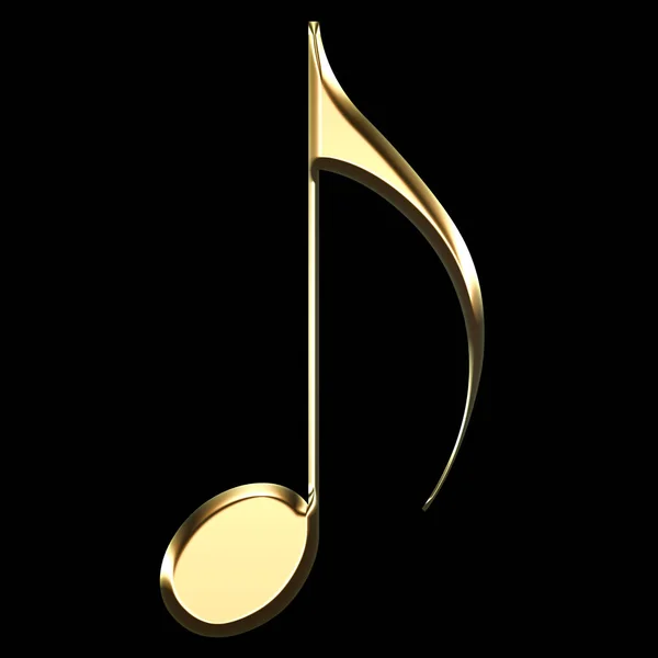 Golden musical note on a black background — Stock Photo © SyhinStas