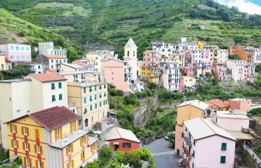 geleneksel Manarola köy Cinque Terre İtalya - İtalya beş ünlü renkli köyleri