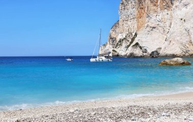 manzara Erimitis Beach Paxos İyonya Adaları Yunanistan
