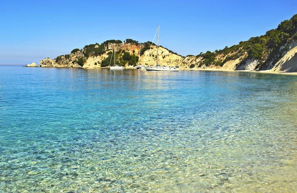 Scenérie Gidaki Beach Ostrově Ithaca Jónské Ostrovy Řecko — Stock fotografie