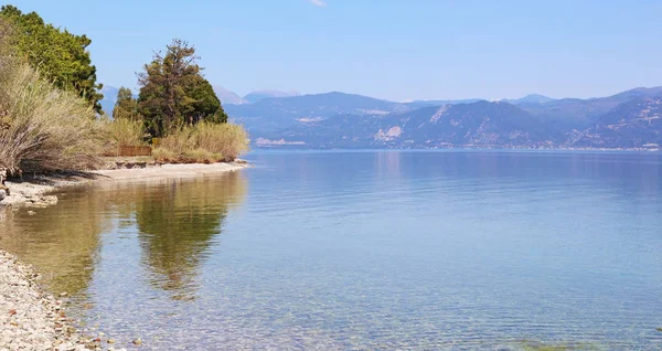 Paisaje Panorámico Agio Playa Achaia Peloponeso Grecia Destino Verano Griego — Foto de Stock