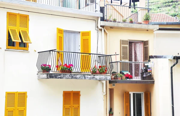 Casas Coloridas Tradicionais Aldeia Manarola Cinque Terre Itália Uma Das — Fotografia de Stock