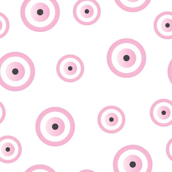 Seamless Pattern Pink Evil Eye Vector Symbol Protection — Stock Vector