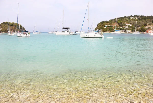 Paesaggio Del Villaggio Lakka Paxos Isole Ionie Grecia — Foto Stock